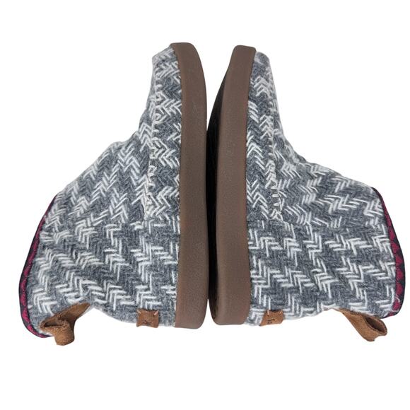 Sanuk Nice Bootah Ankle Boots Womens 5 Faux Shearling Lined Gray‎ Arrowooly Boho - Picture 4 of 11